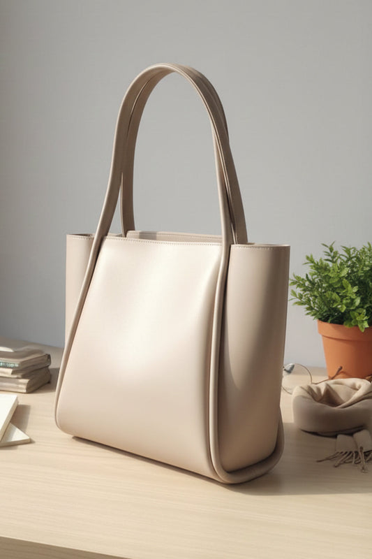 JESSI STREET - PYRAMID TOTE - 01 - Beige