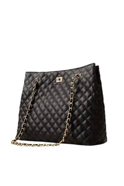 JESSI STREET - LUXE WEAVE TOTE - 08 - Black
