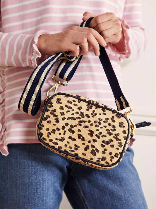 JESSI STREET- LEOPARD CANVAS CROSSBODY - 01