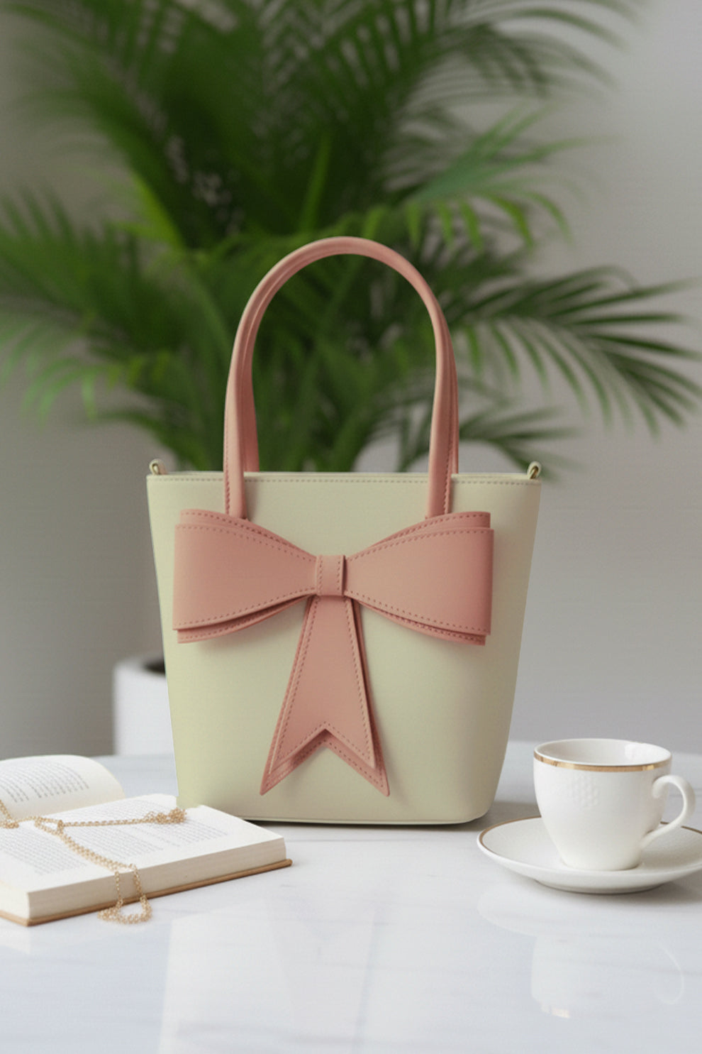 JESSI STREET - BOW TOTE - 06 - Biege
