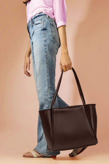 JESSI STREET - PYRAMID TOTE - 01 - Brown