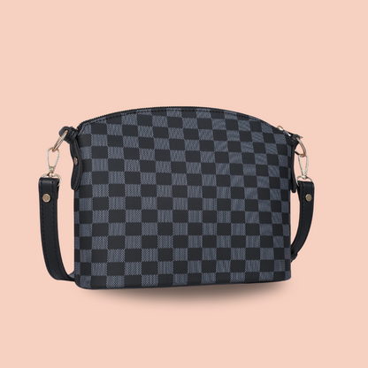 JESSI STREET - CHECKERED DUO TOTE - 04 - Black