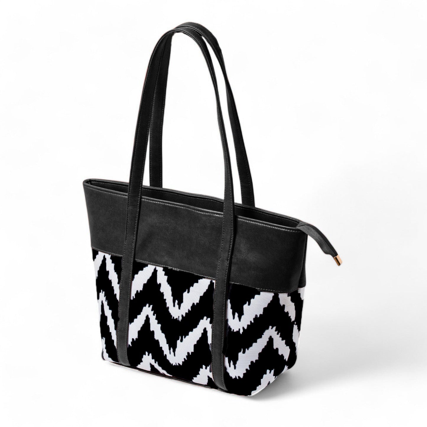 JESSI STREET - ZIGZAG TOTE - 01 - Black